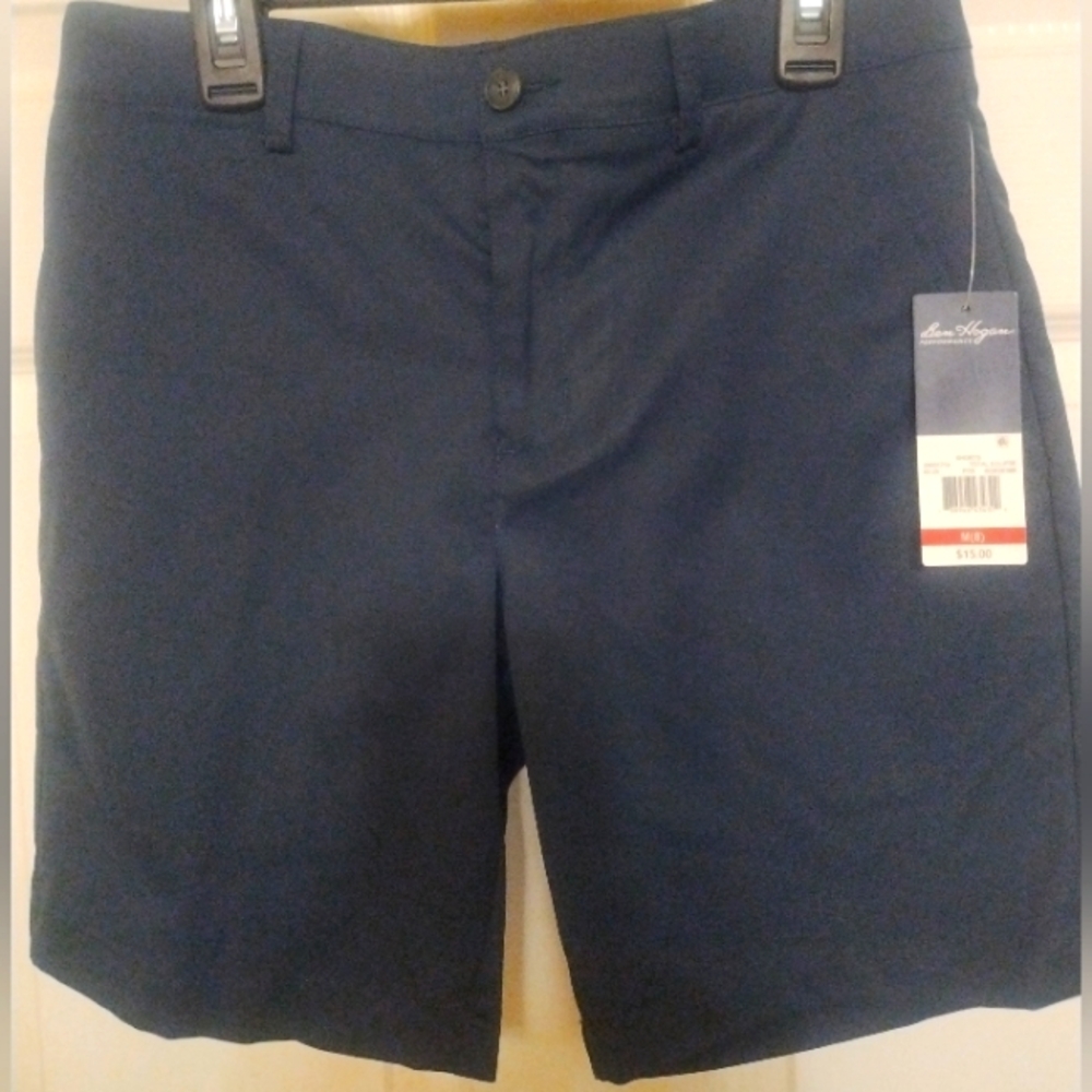 Blue Flat Front Shorts